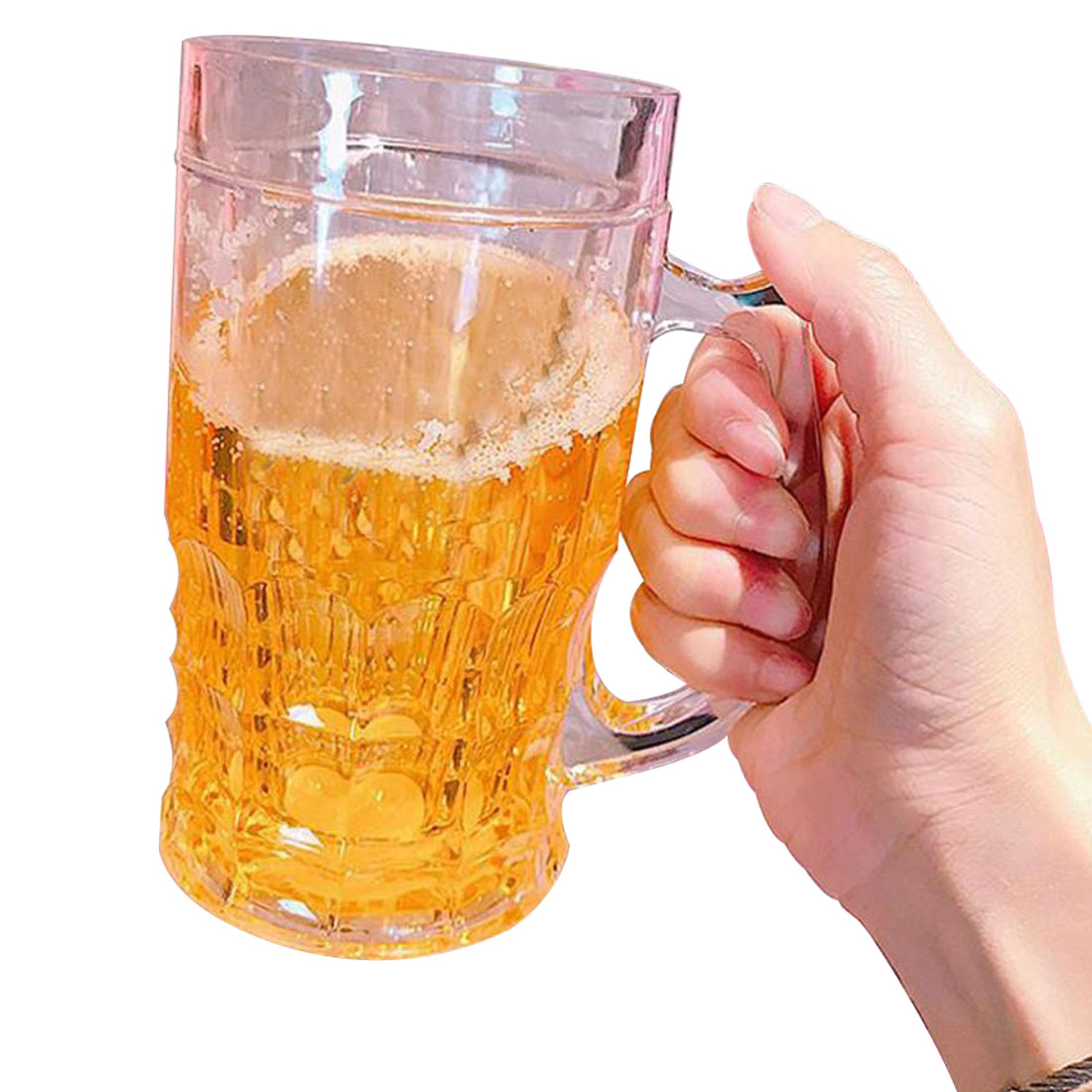 아트피아 가짜 맥주잔 이중 컵 손잡이 투명 페이크 머그잔 술잔 영화 촬영 몰카 소품