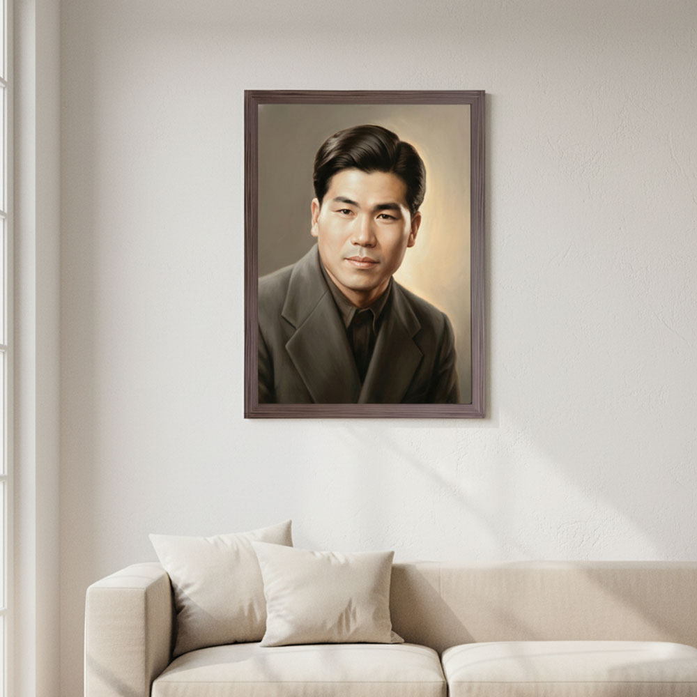 옛날사진 복원 영정사진 확대 유화 초상화 그림 주문제작 4x6 4장 인화포함