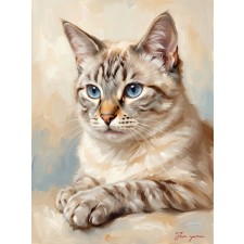 반려동물 초상화 고양이 강아지 반려견 반려묘 그림 선물 주문제작 - 유화(Oil Painting) 스타일